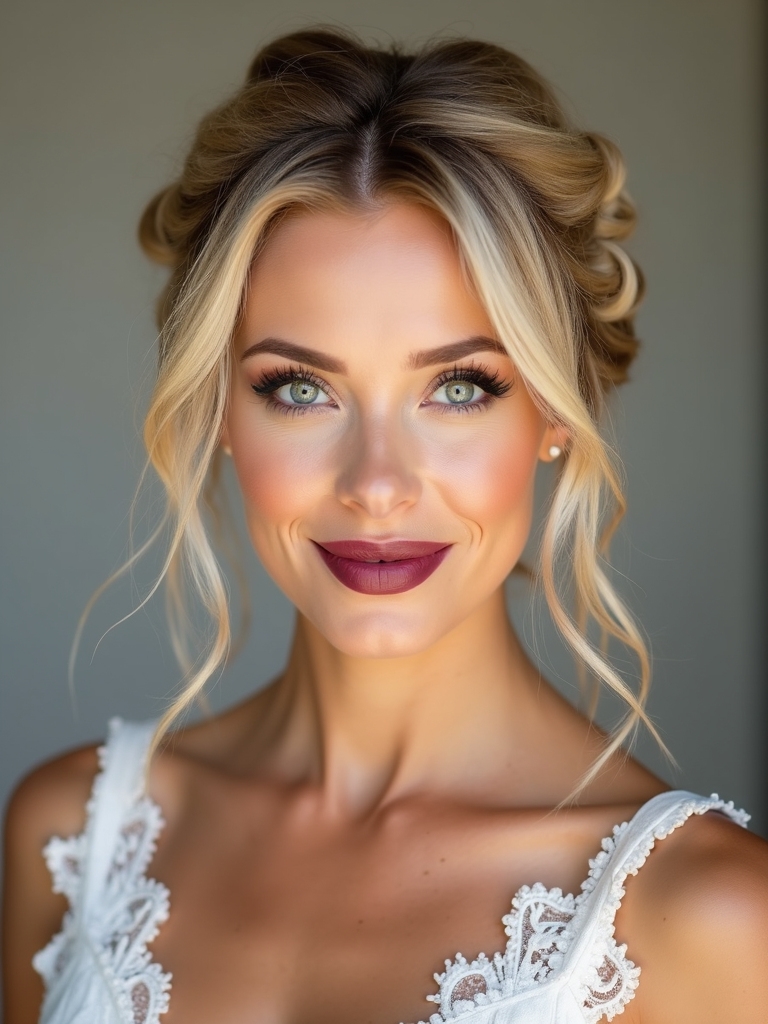 playful textured bridal braids