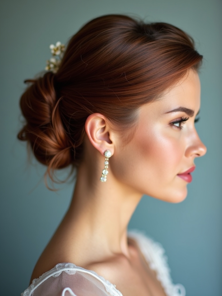 polished bridesmaid updo elegance