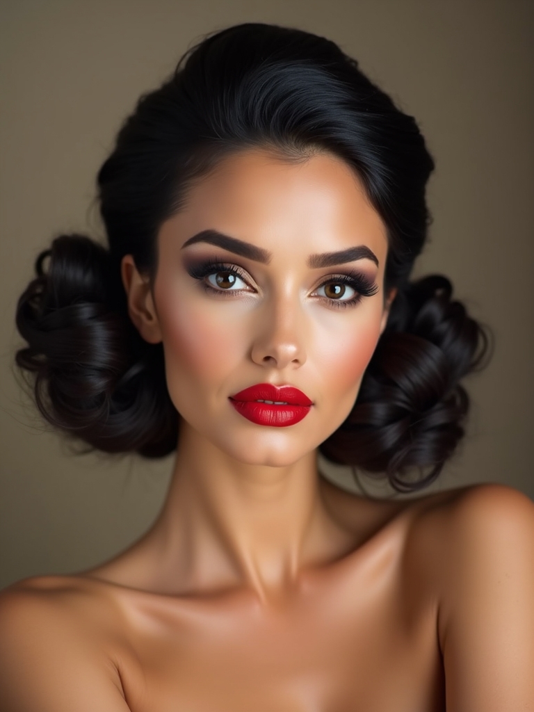polished curls elegant chignon