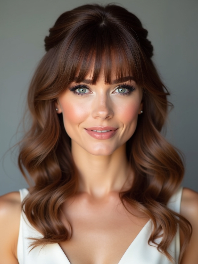 polished effortless bridal hairstyle