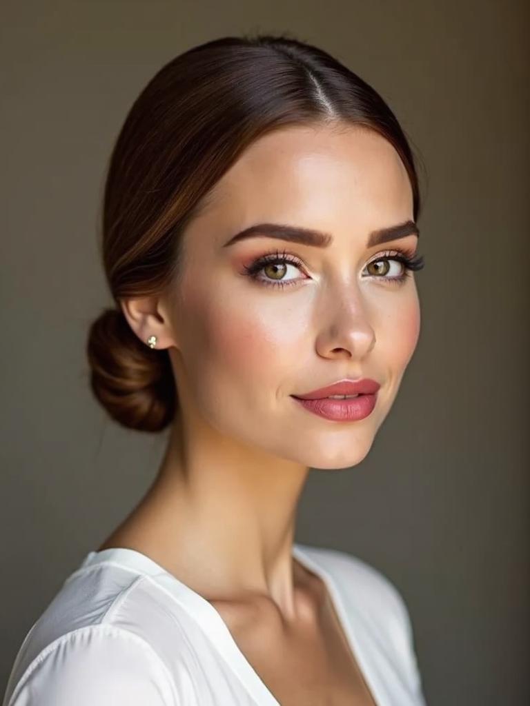 polished low bun elegance