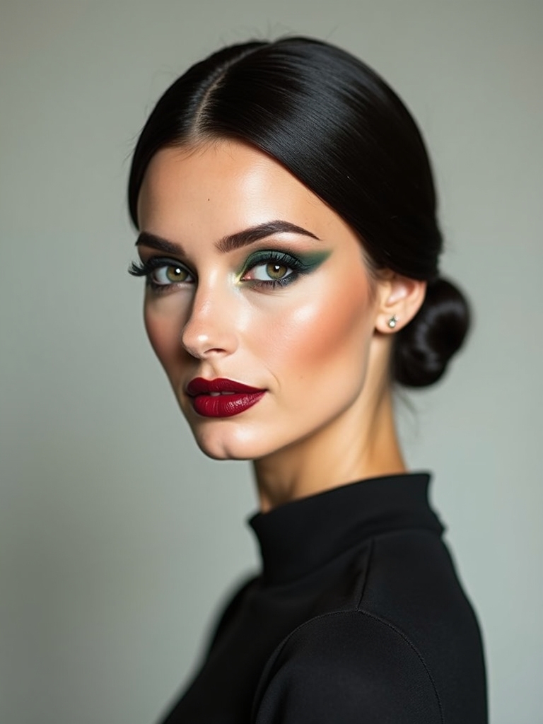 polished low chignon elegance