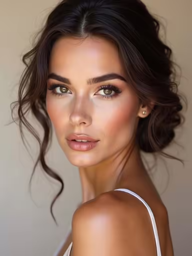 polished taupe bridal elegance