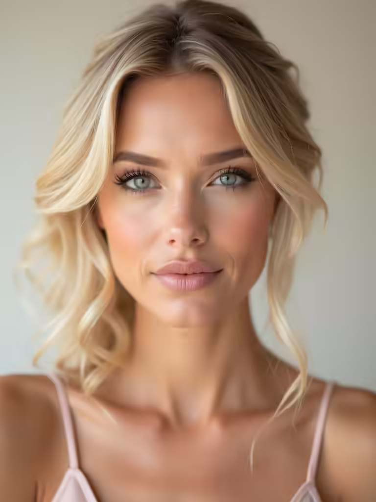 radiant blonde bridesmaid makeup