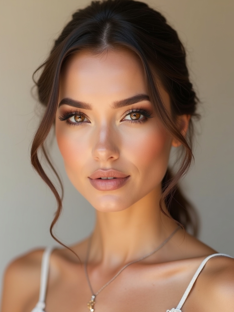radiant bronze bridal makeup