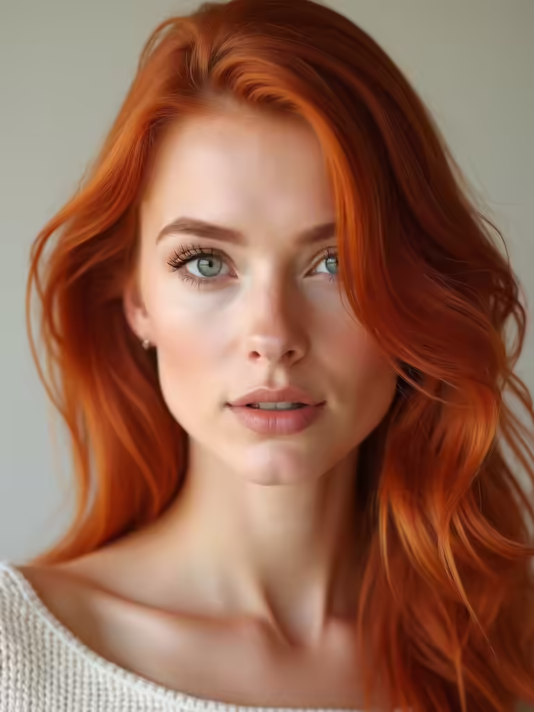 radiant copper hair elegance