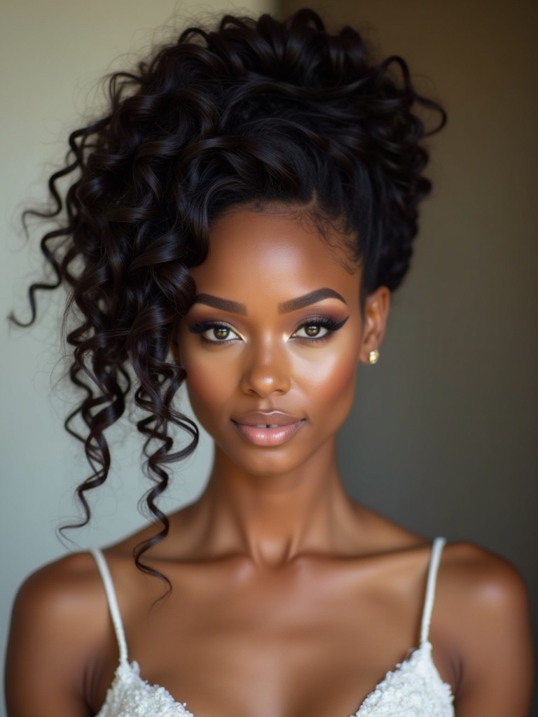 radiant curls with shine