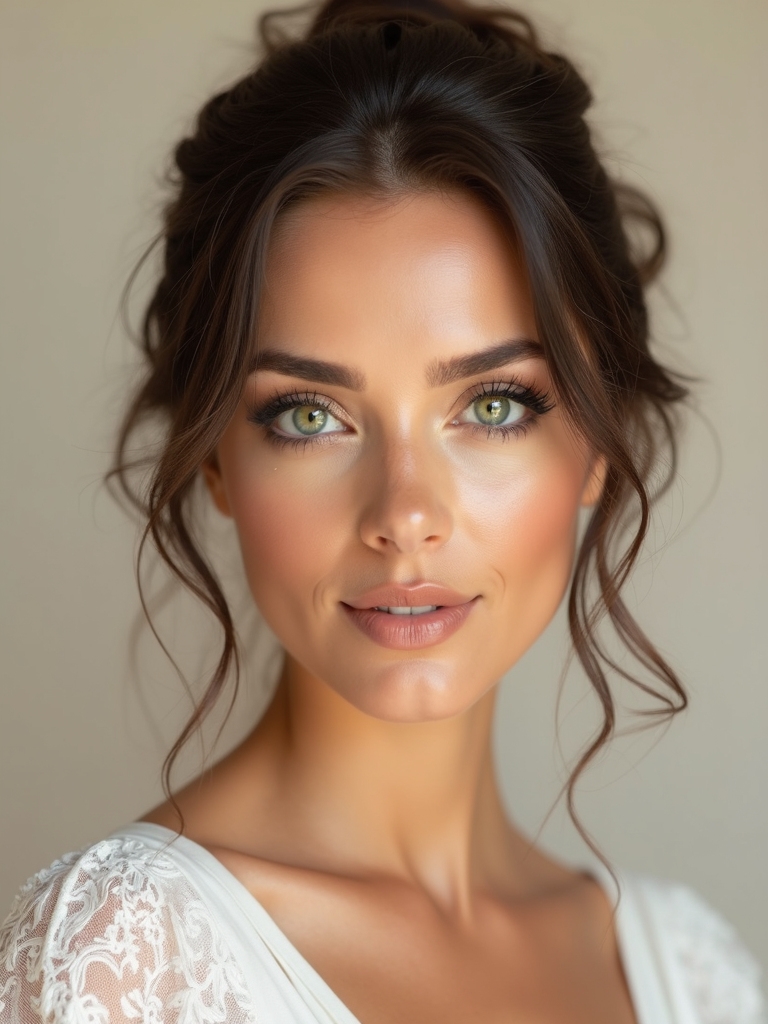 radiant green eyed bride