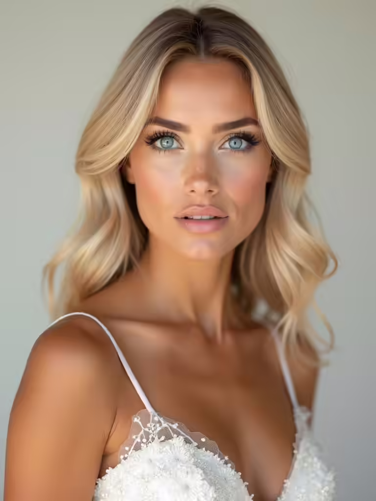 radiant natural bridal beauty