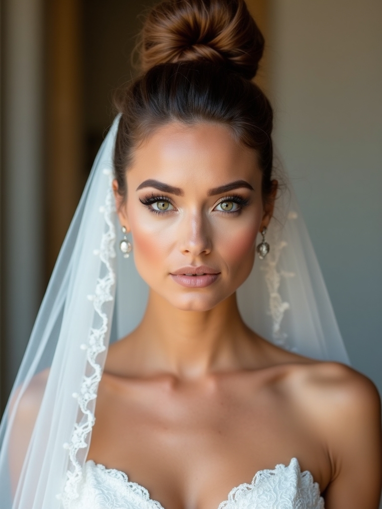 regal high bun elegance