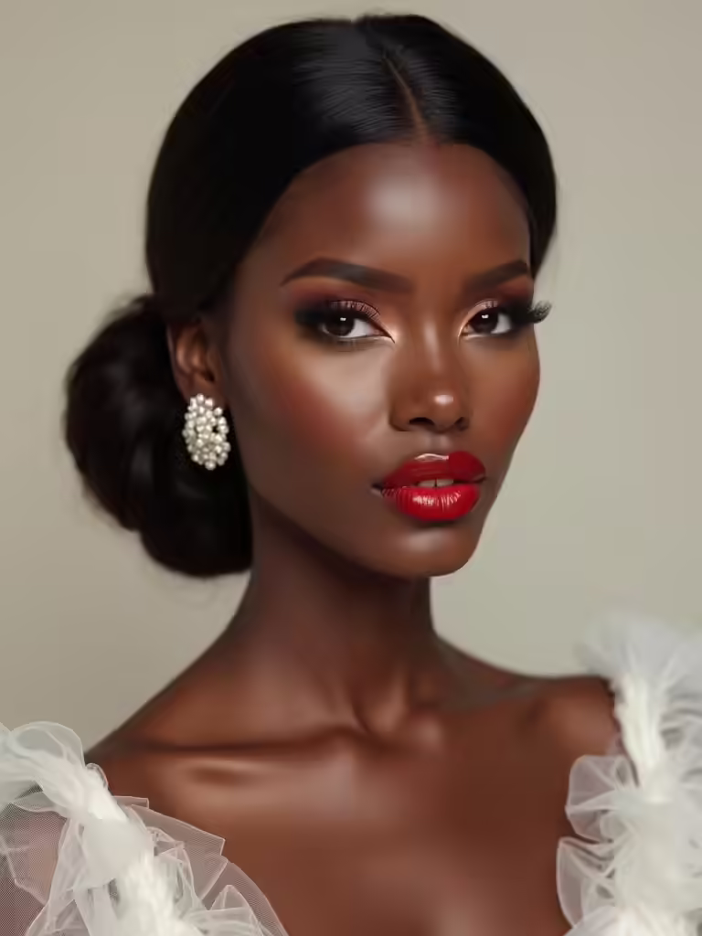 regal soft glam red lips