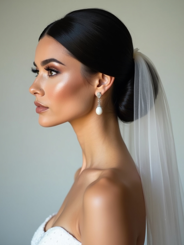 regal veil with elegance