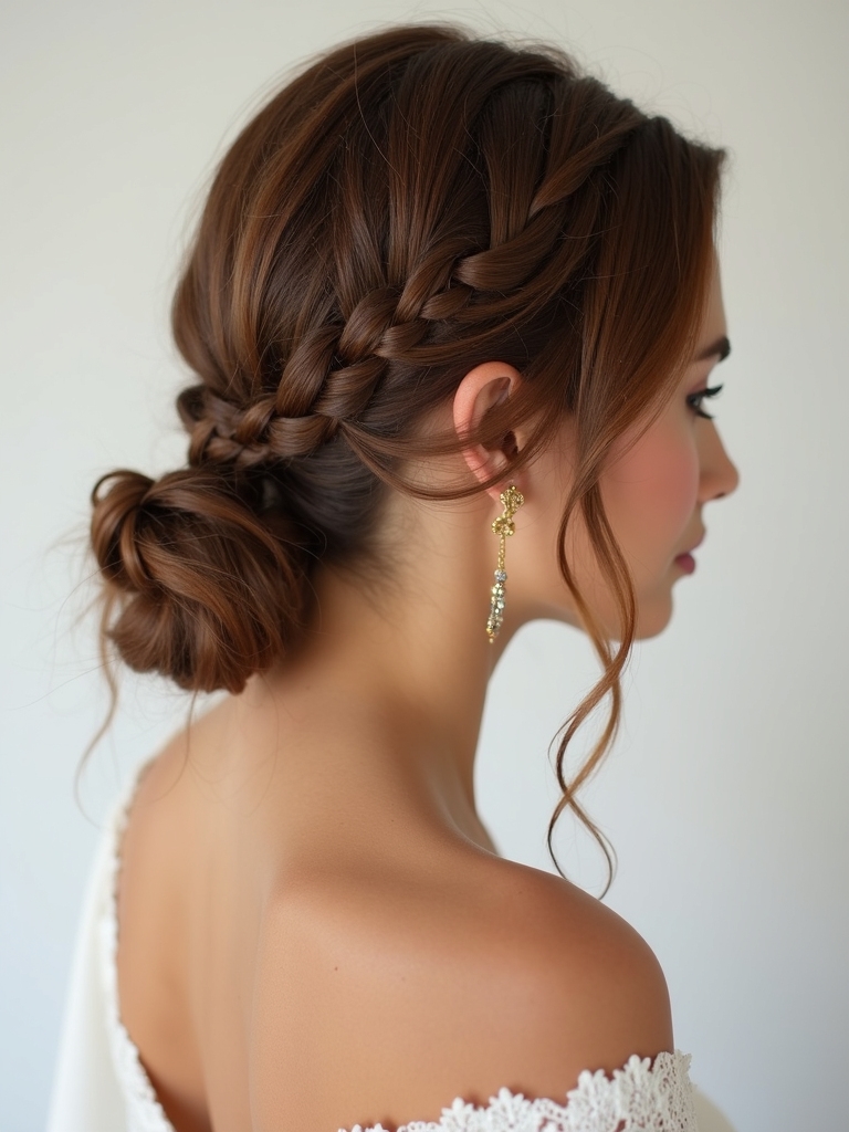 romantic braided ponytail elegance