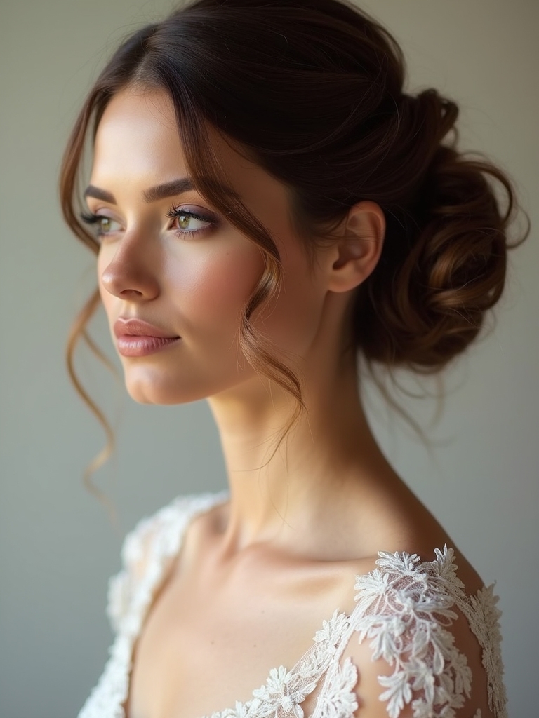 romantic bridal updo styles