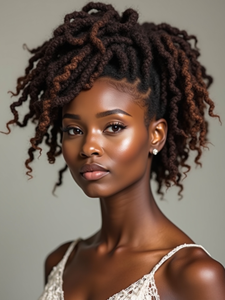 romantic classic dreadlock updos