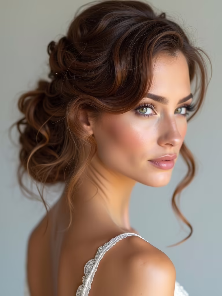 romantic curled bridesmaid hairstyles