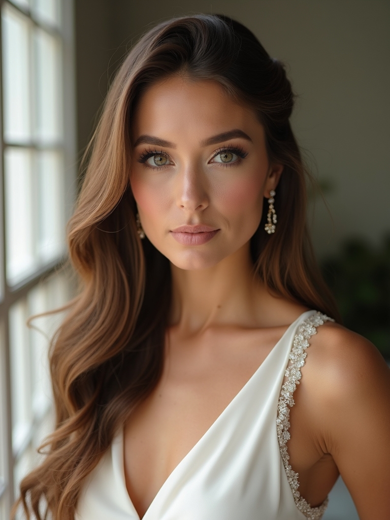 romantic effortless half up hairstyle