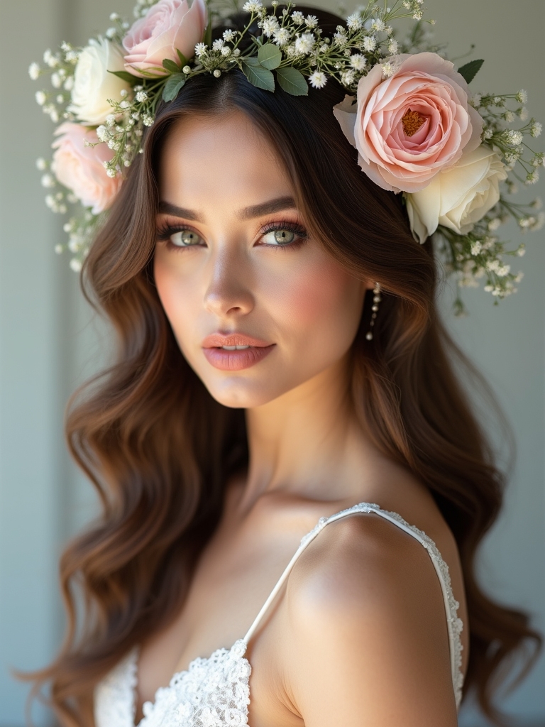 romantic floral wedding hairstyles