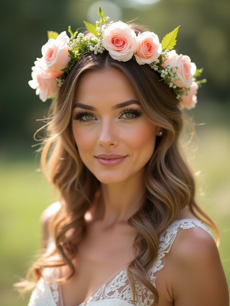 romantic garden wedding hairstyles