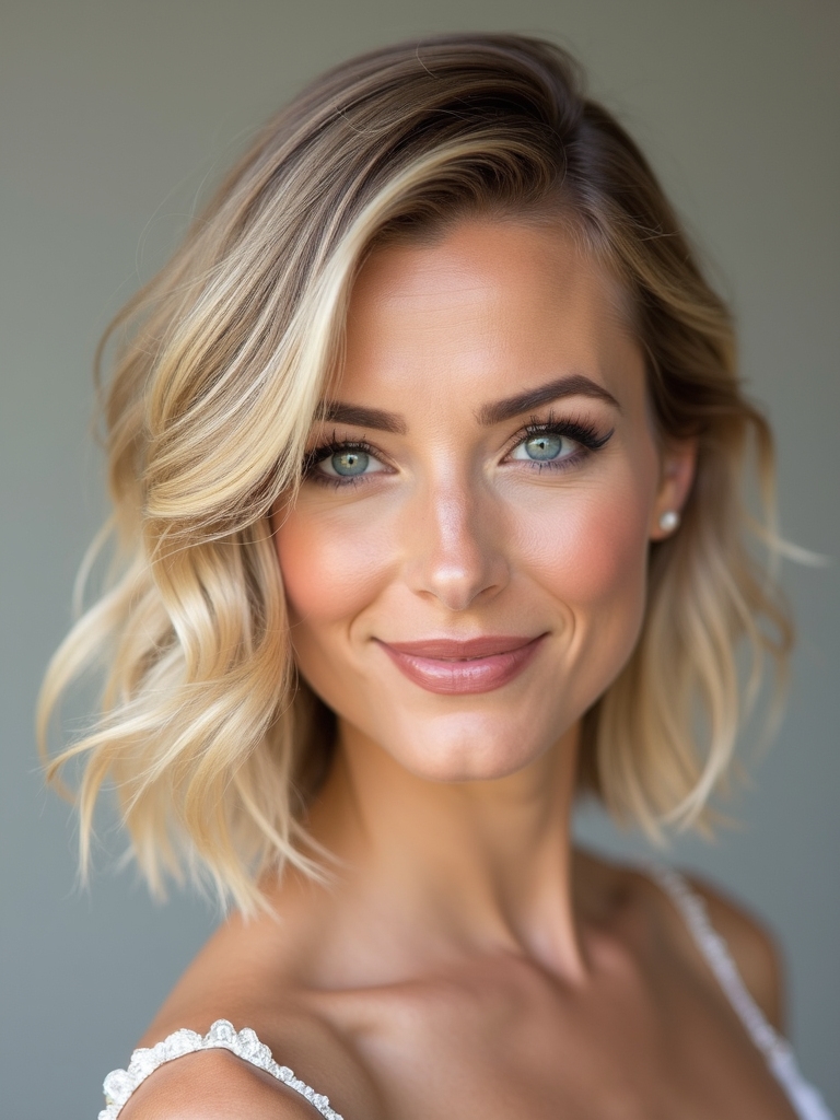 romantic half up bob styles