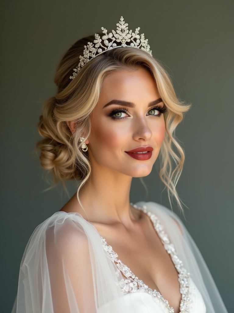 romantic half up bridal styles