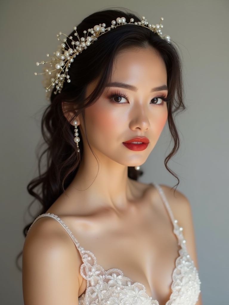 romantic half up hairstyle accessories