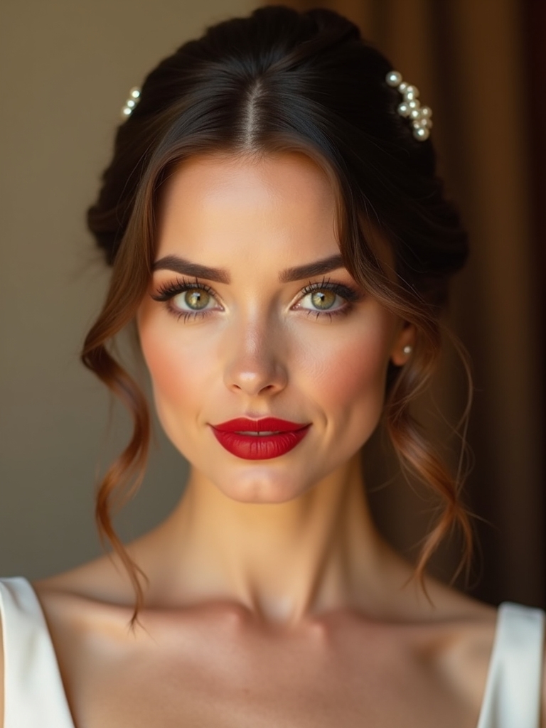 romantic half up hairstyle elegance