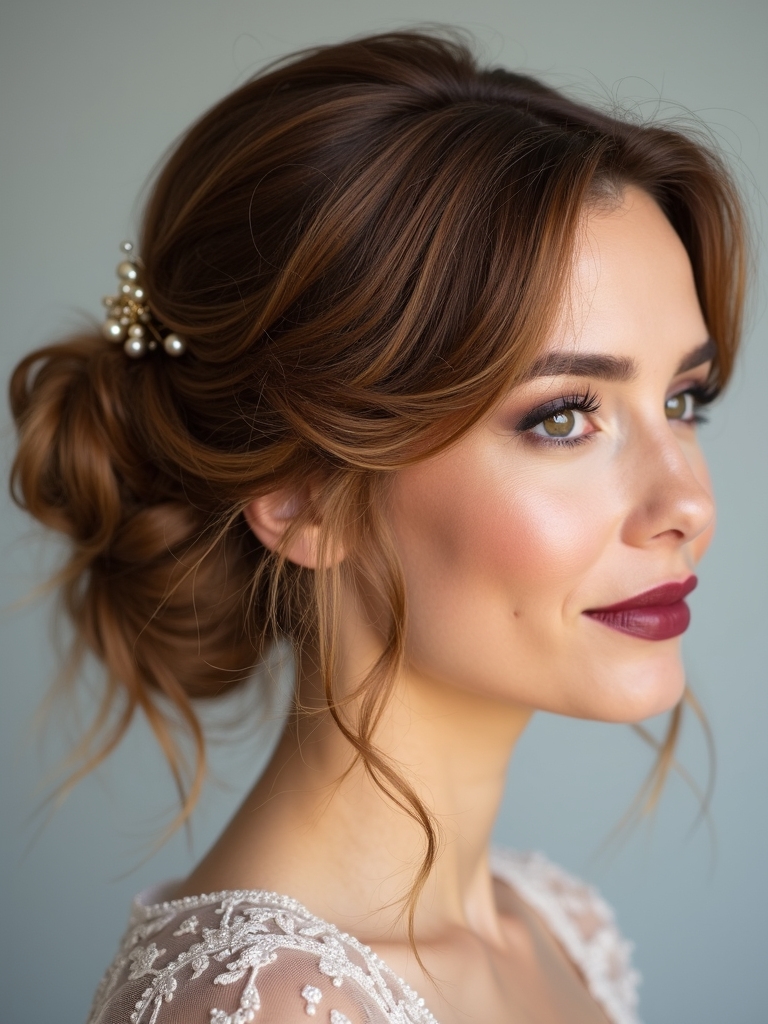 romantic half up hairstyles elegance
