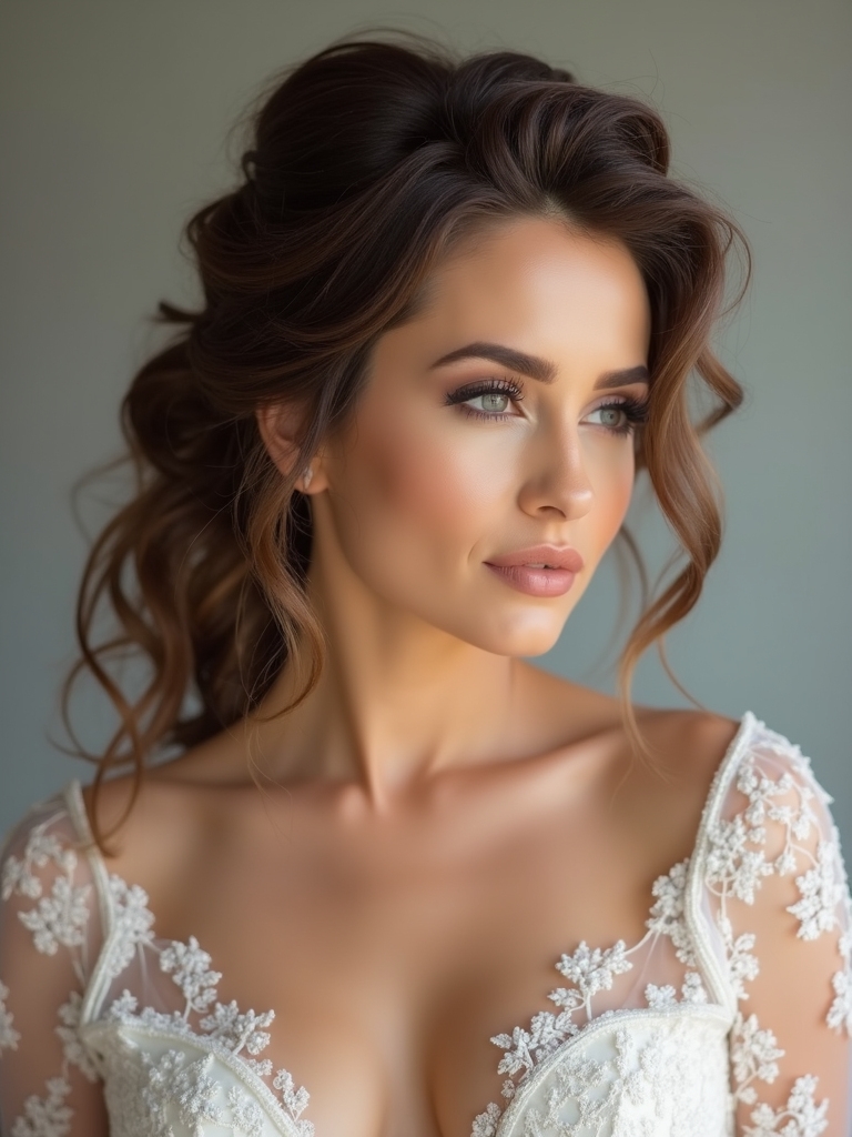 romantic half up half down hairstyles