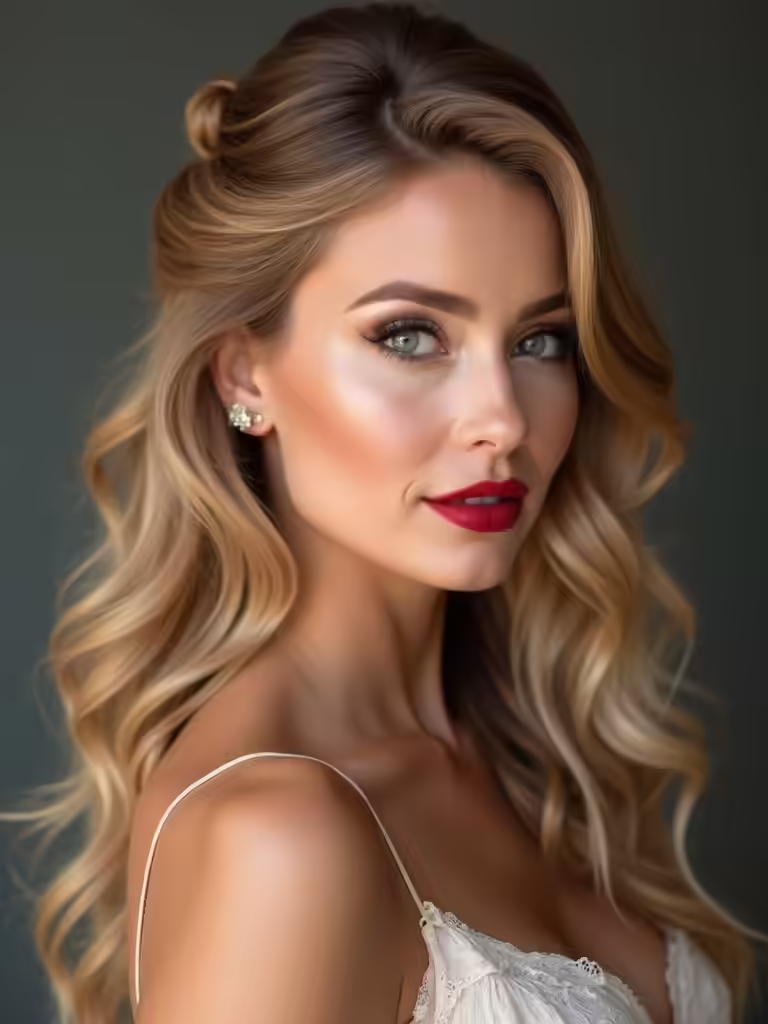 romantic half up twist hairstyle