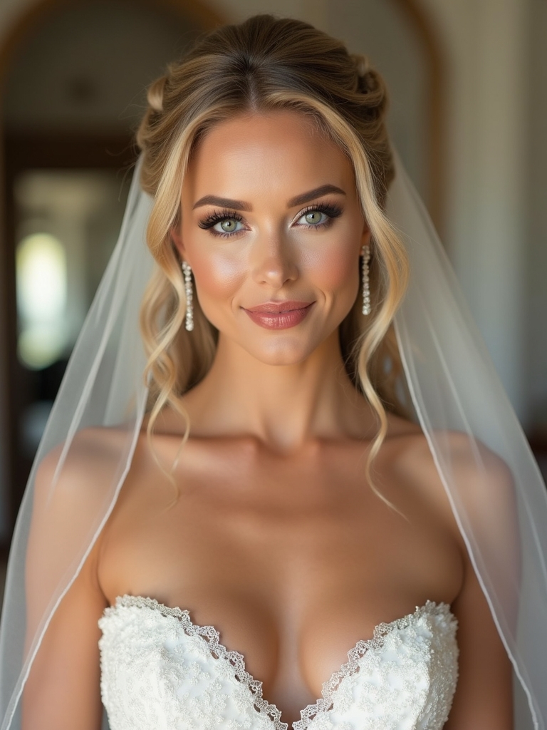 romantic half updo elegance
