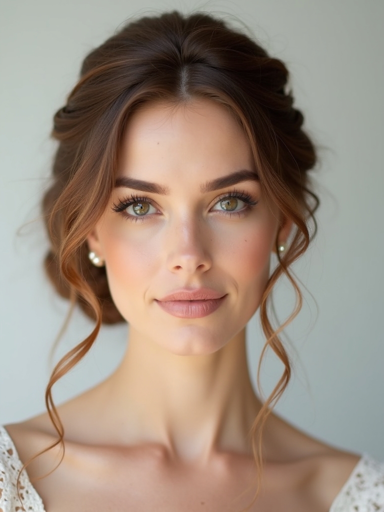 romantic low bun elegance
