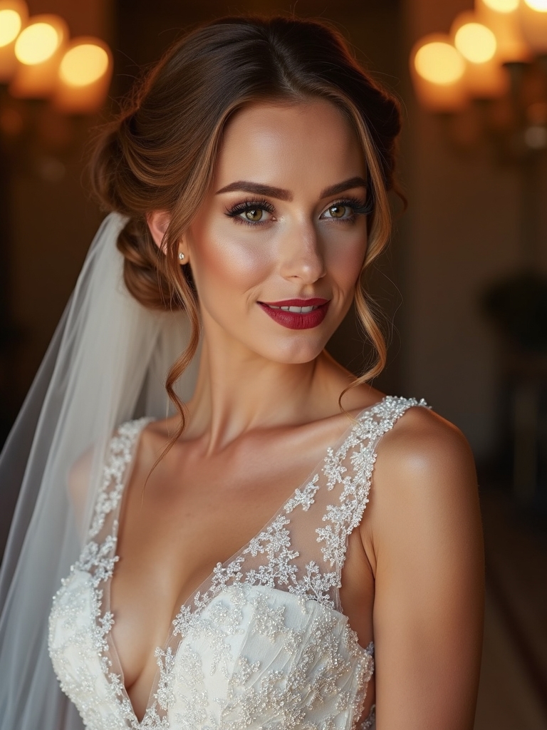 romantic low chignon elegance