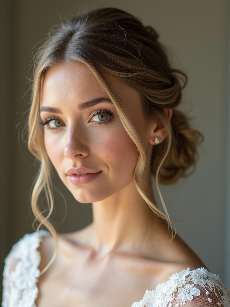 romantic low chignon styles