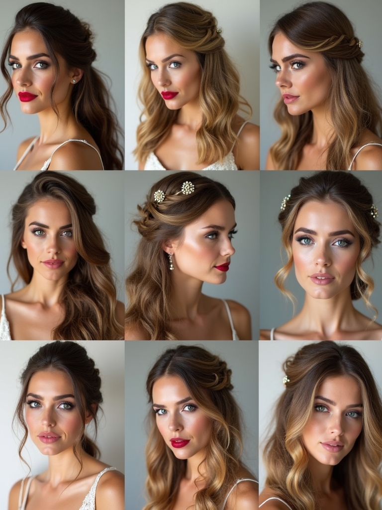 romantic medium half up hairstyles