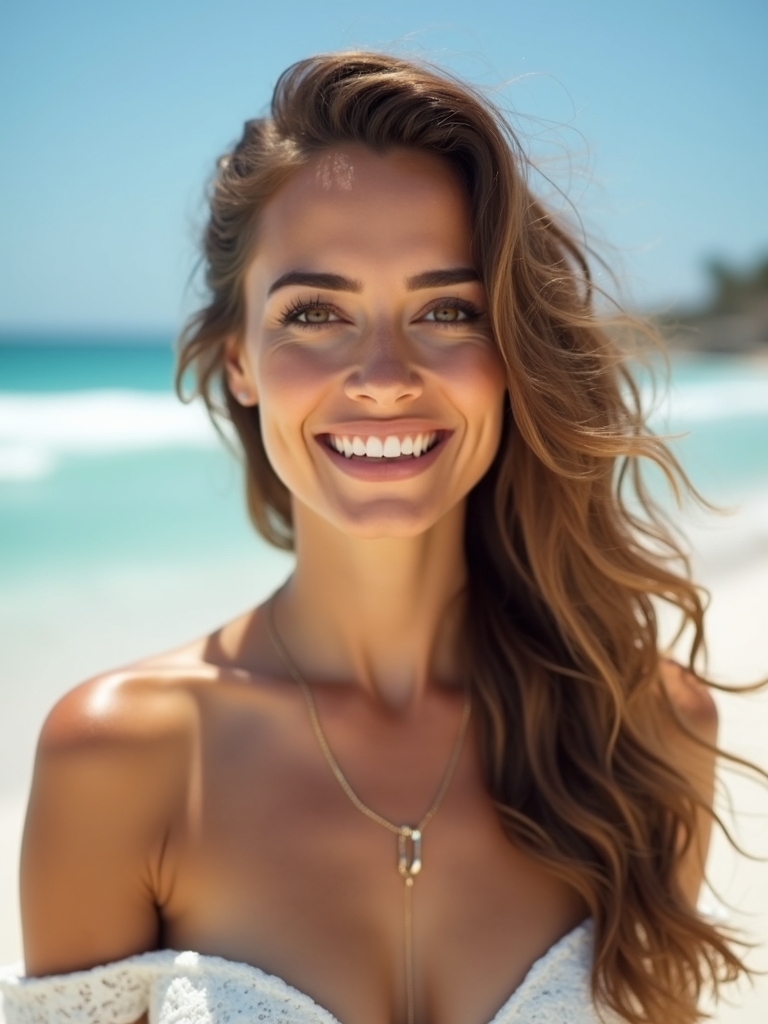romantic secure beach hairstyle