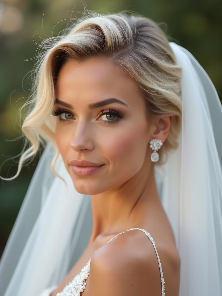 romantic short hair waves