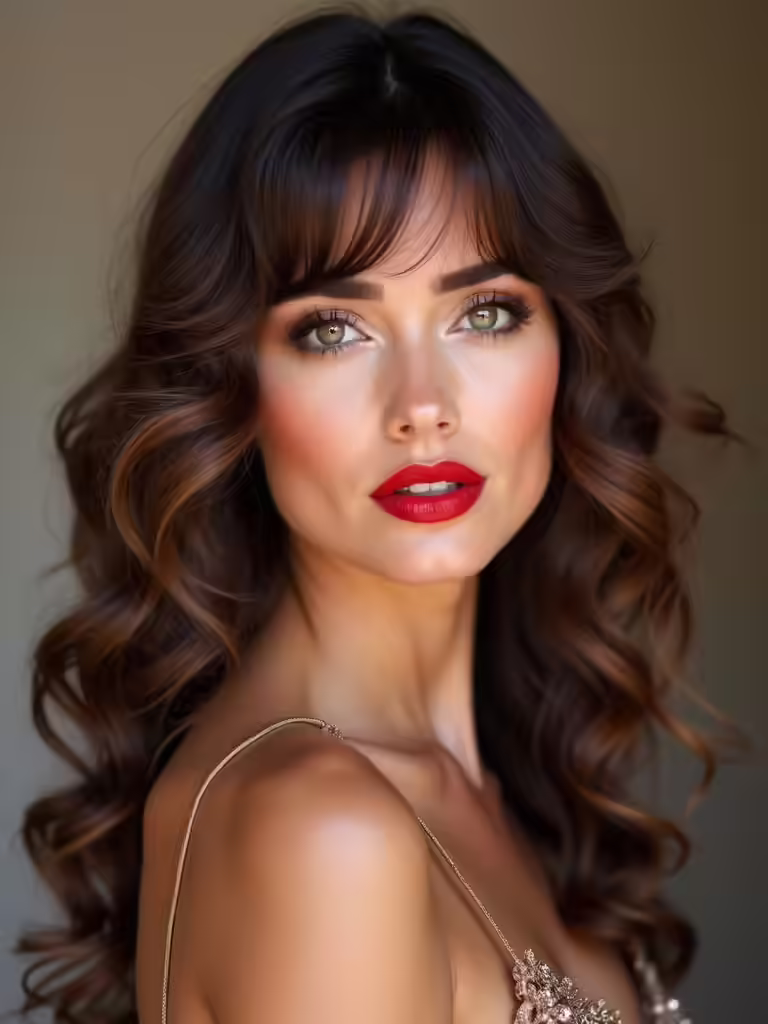 romantic soft curls hairstyle