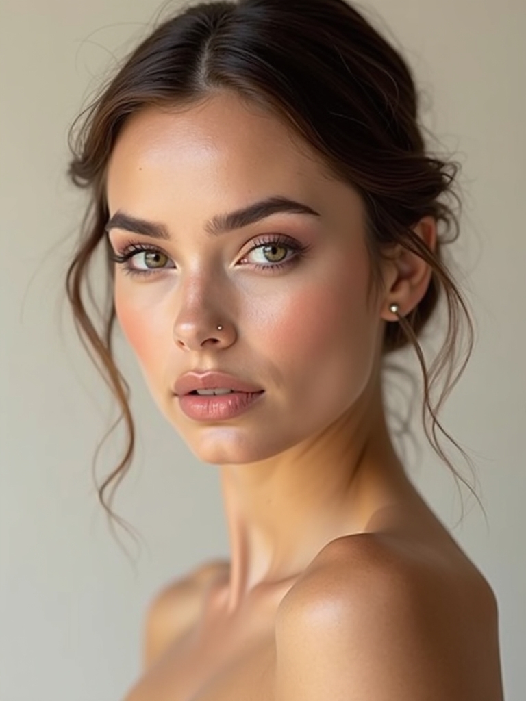 romantic soft neutral beauty