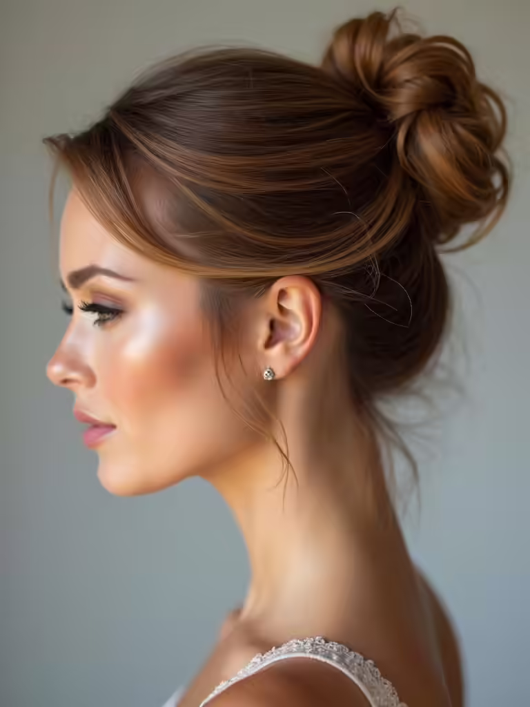 romantic soft textured updo