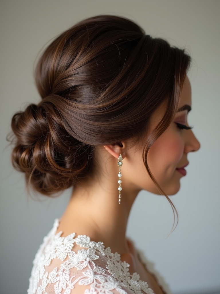 romantic soft textured updo