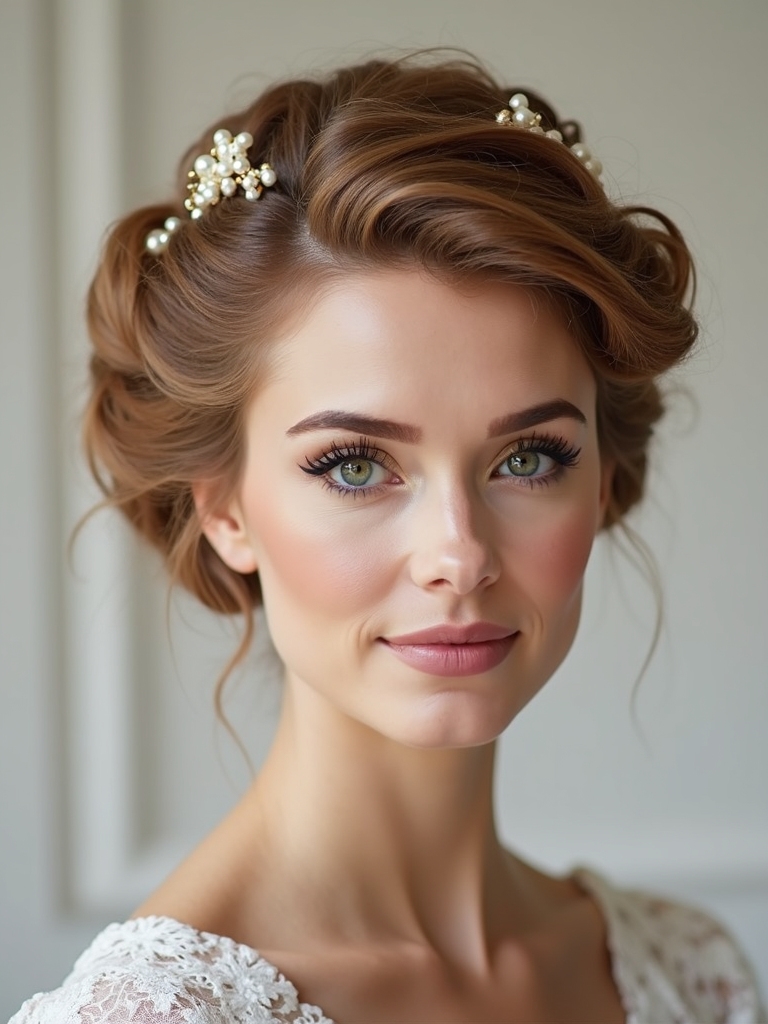 romantic soft vintage bun