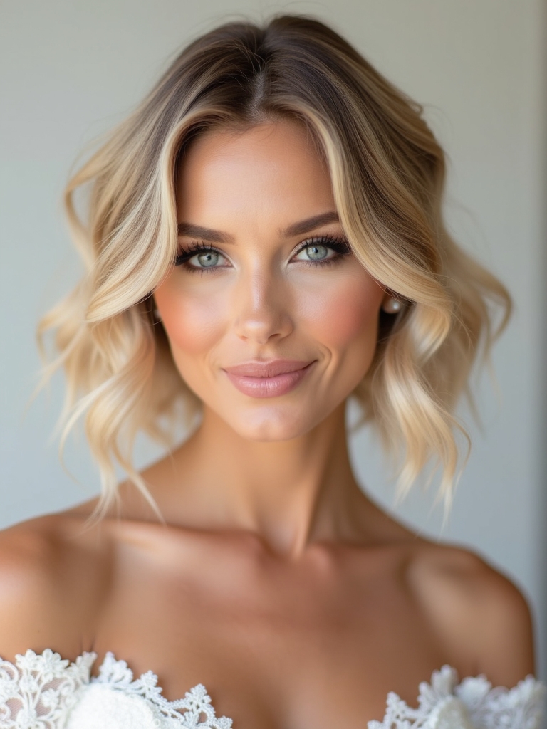 romantic soft wave bob