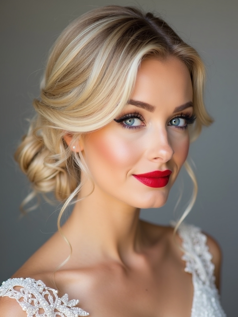 romantic soft waves bun