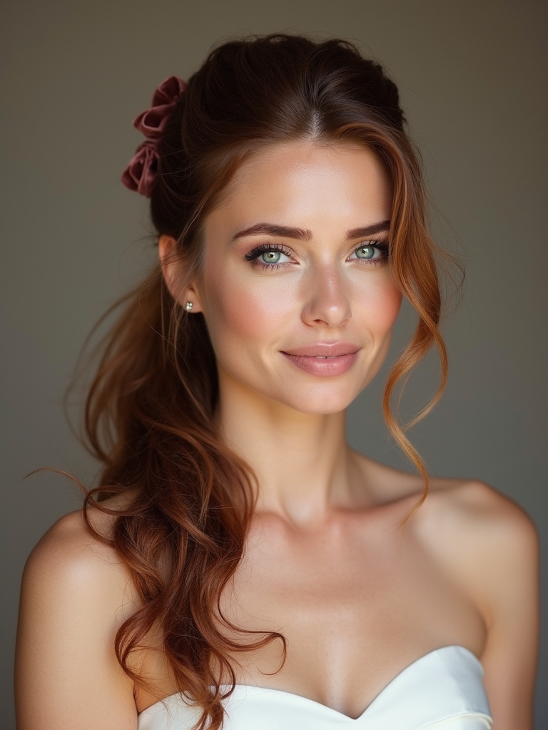 romantic velvet ribbon ponytail