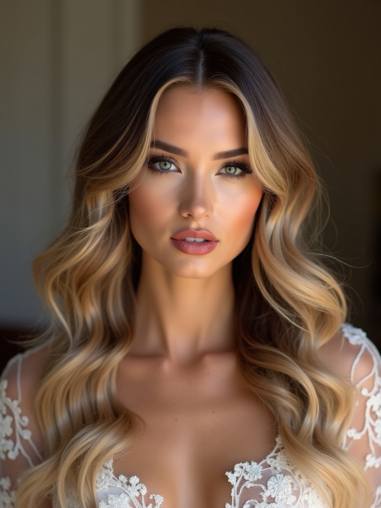 romantic voluminous wedding hairstyle