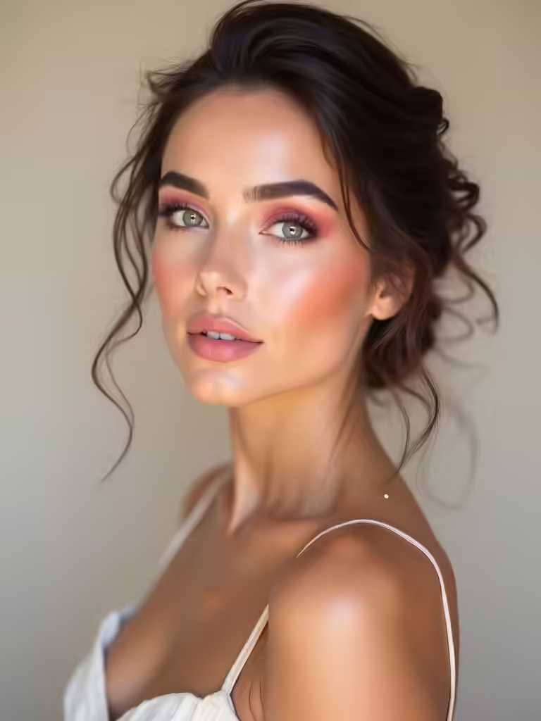 rosy luminous medium tone glow