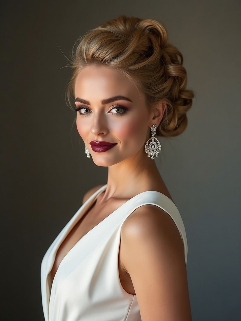 sculpted dramatic architectural updos