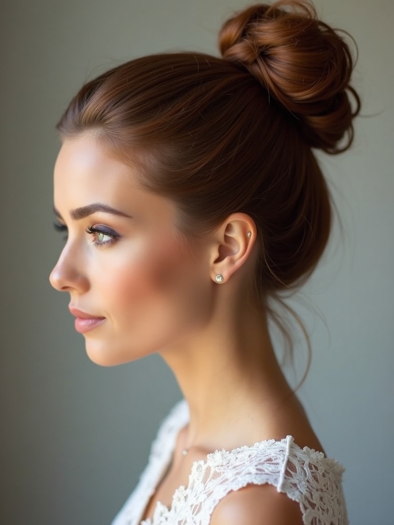 sculpted high bun elegance