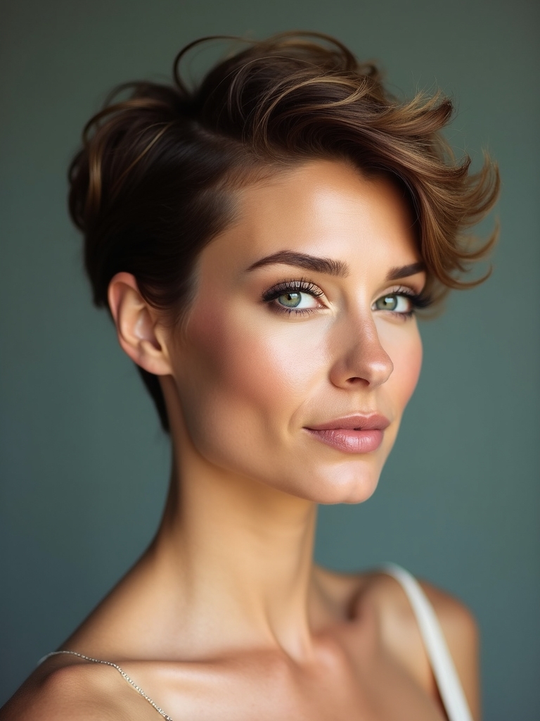 sculpted modern pixie elegance